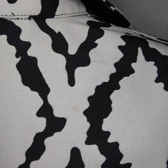 Reversible Graphic Tribal Print Blazer Button Front Jacket Boxy Fit Button Down - Picture 7 of 10